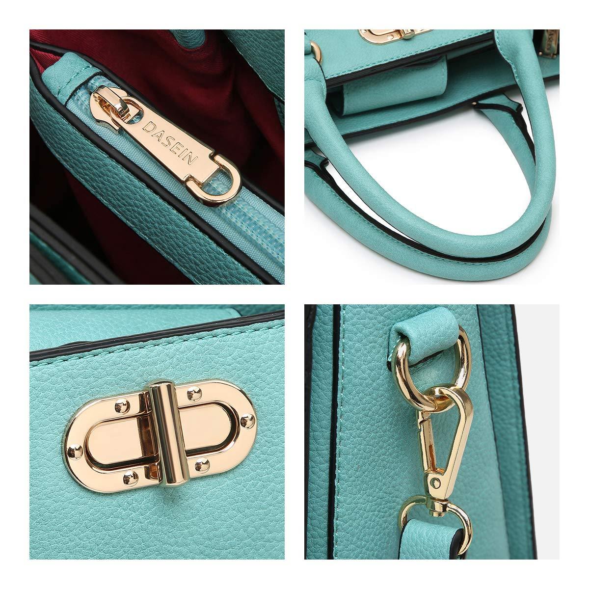 Twist Lock Handbag with Matching Wristlet - Dasein Bags