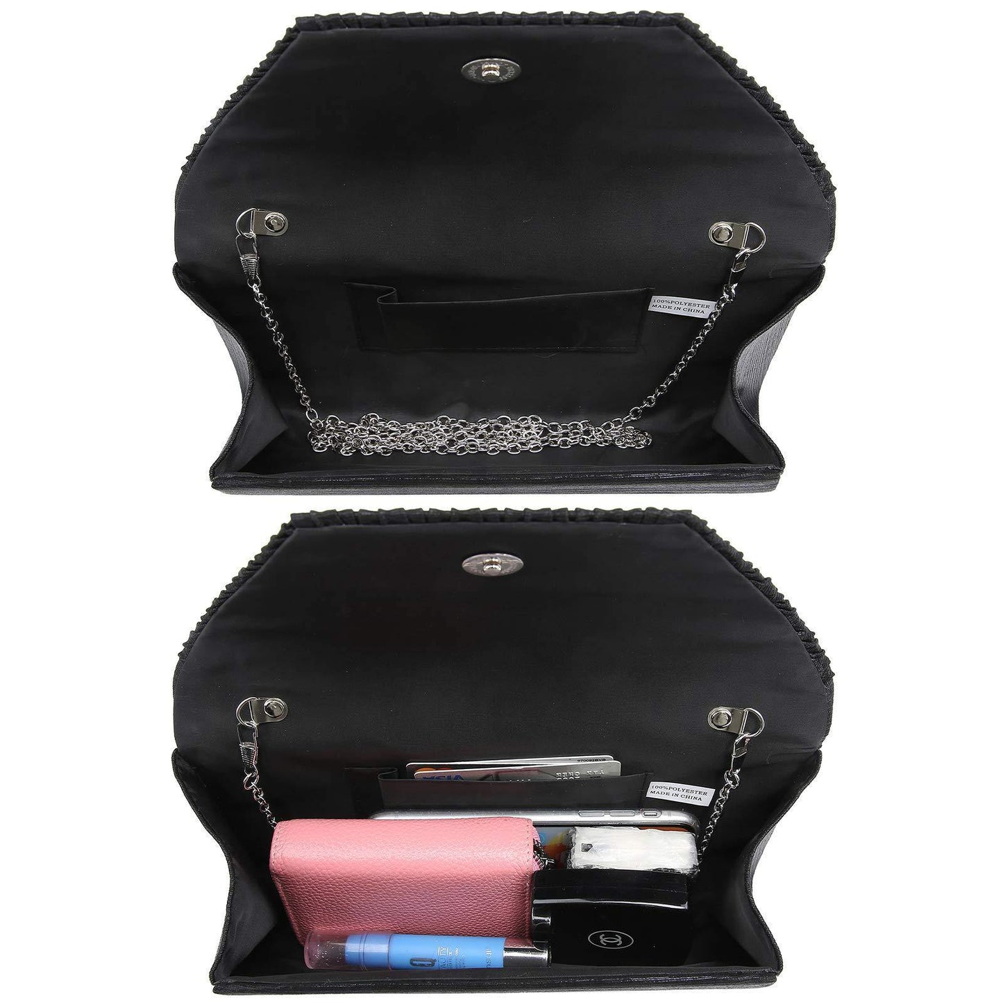 Women Glitter Rhinestone Wedding Evening Purse Envelope Clutch Dasein - Dasein Bags