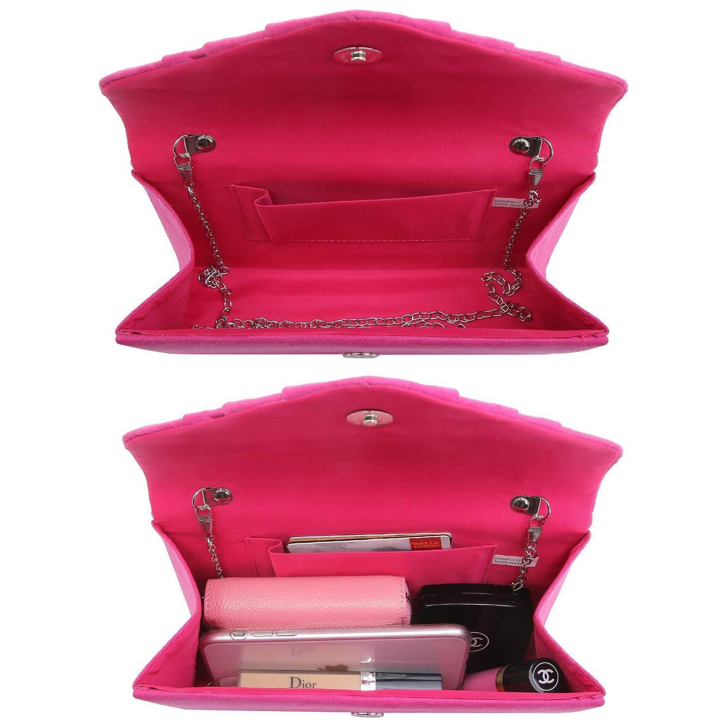 Dasein Women's Evening Bag Pleated Envelope Clutch l Dasein - Dasein Bags