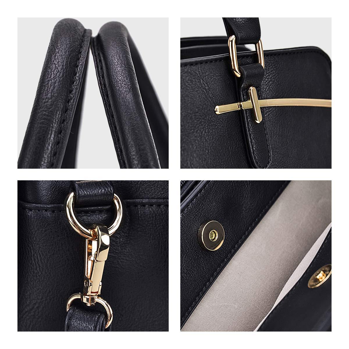 Gold-Tone Hardware Vegan Leather Textured Handbag with Matching Wallet l Dasein - Dasein Bags