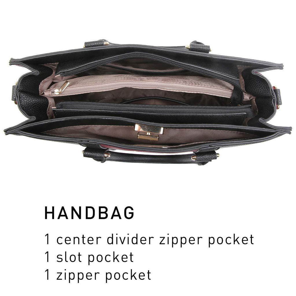 Two-tone 3-in-1 Handbag - Dasein Bags