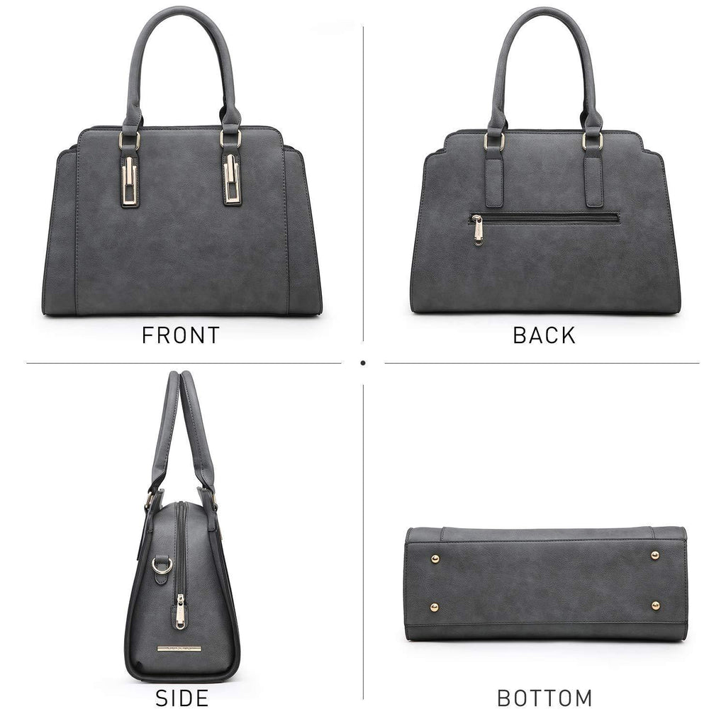 Top Handle Handbag with Matching Wristlet - Dasein Bags