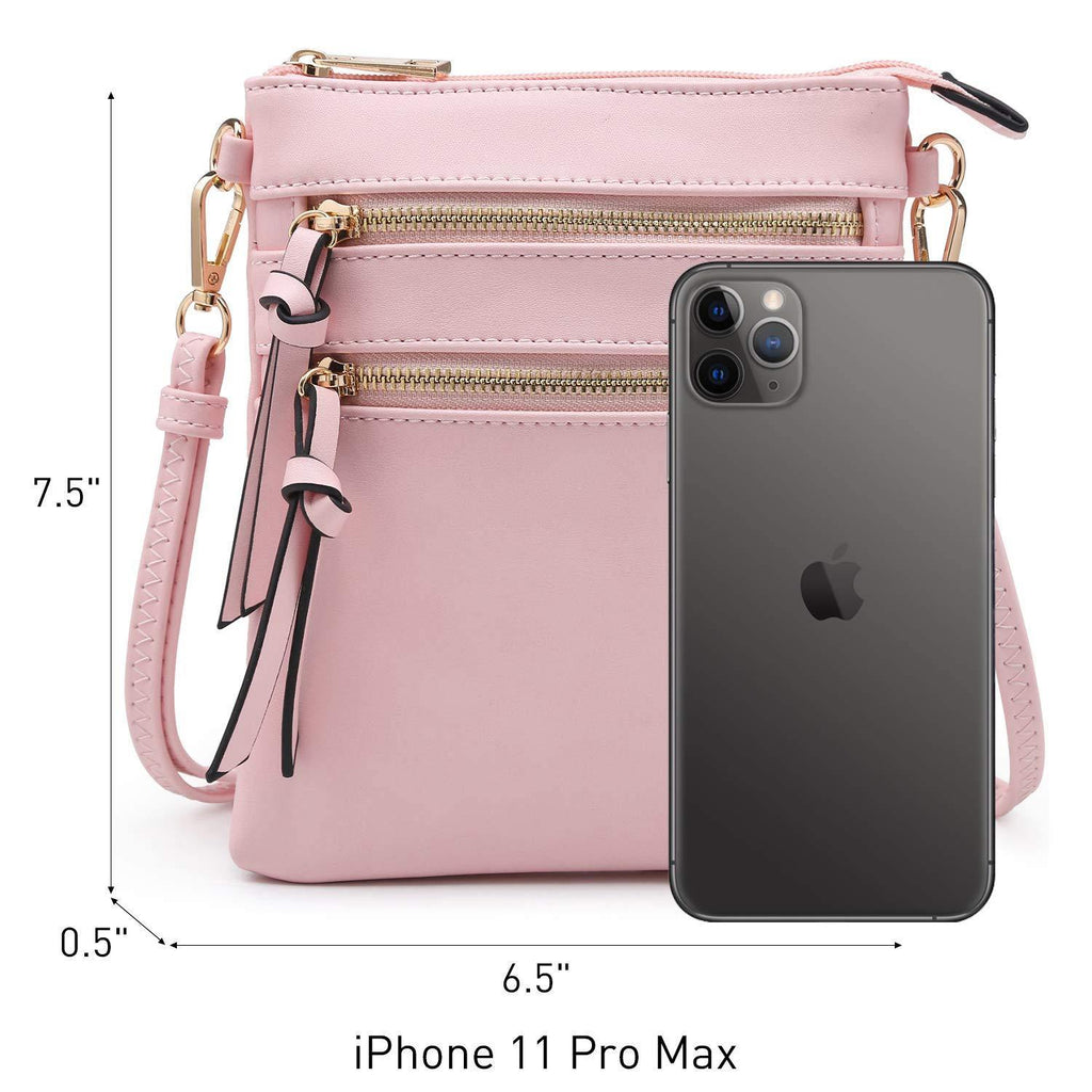 Lightweight Functional Multi Pocket Vegan Leather Shoulder Crossbody Bag l Dasein - Dasein Bags