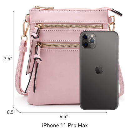 Lightweight Functional Multi Pocket Vegan Leather Shoulder Crossbody Bag l Dasein - Dasein Bags