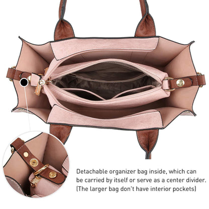 Studded 3-in-1 Top Handle Tote Handbag l Dasein - Dasein Bags