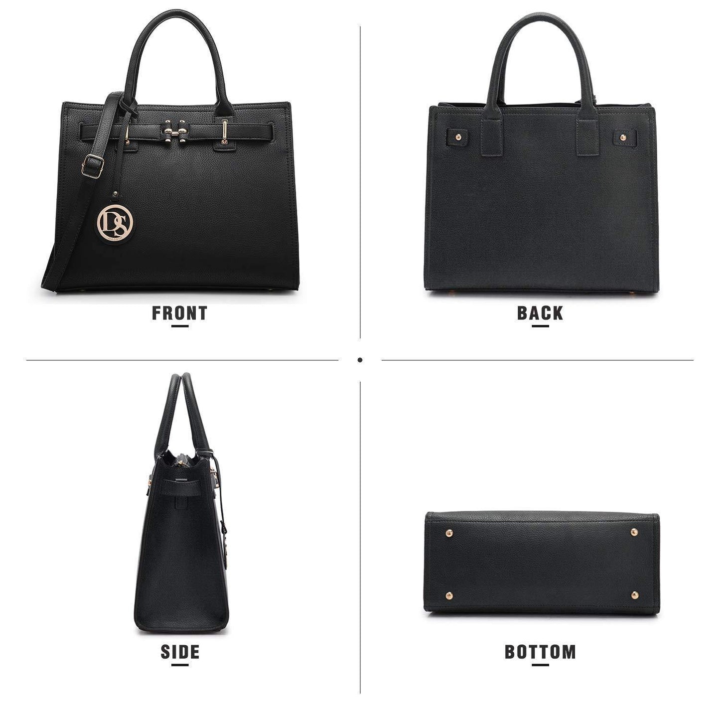 Women Satchel Purses Handbags Belted Top-handle Work Tote Shoulder l Dasein - Dasein Bags