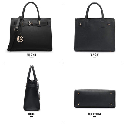 Women Satchel Purses Handbags Belted Top-handle Work Tote Shoulder l Dasein - Dasein Bags