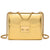 Push Lock Lightweight Vegan Leather Crossbody Bag With Chain Strap By Dasein - Dasein Bags