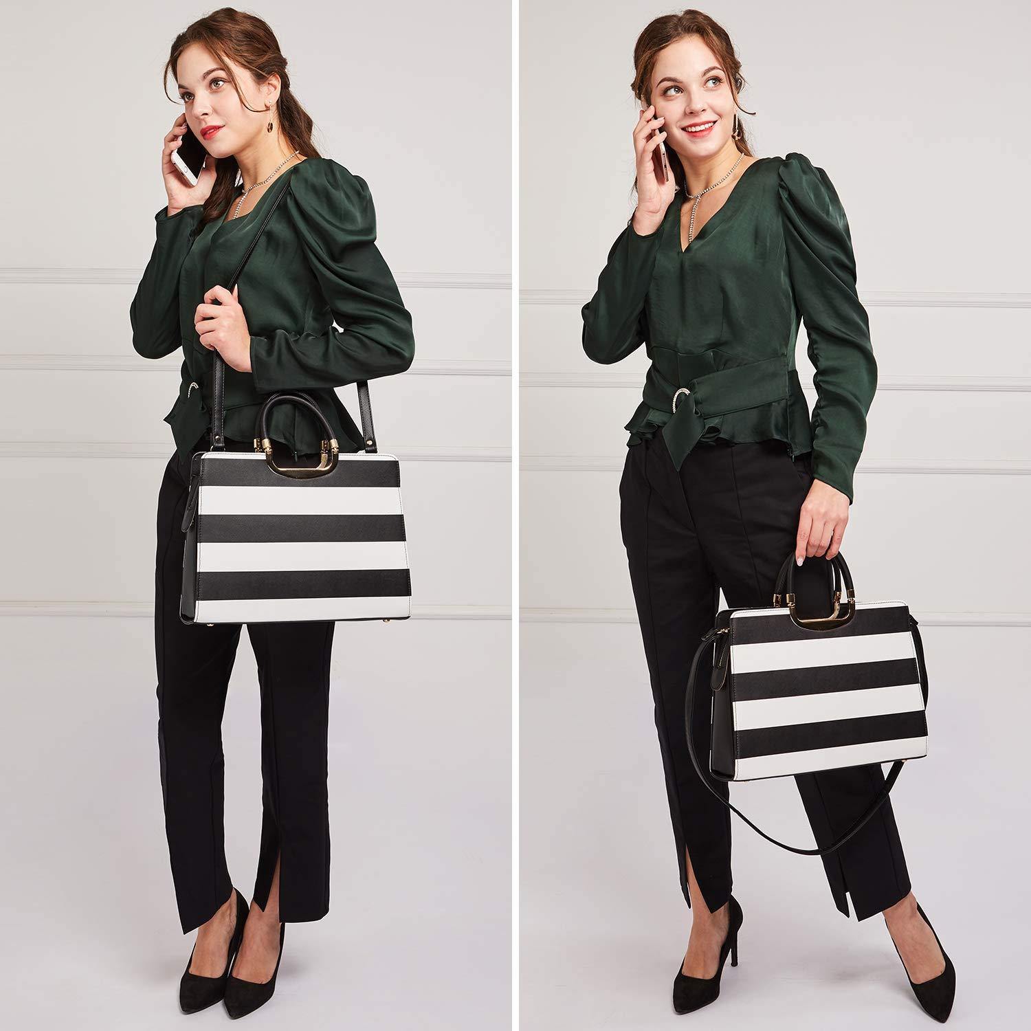 New Fashion Women Pu Leather Shoulder Bags Handbags Striped