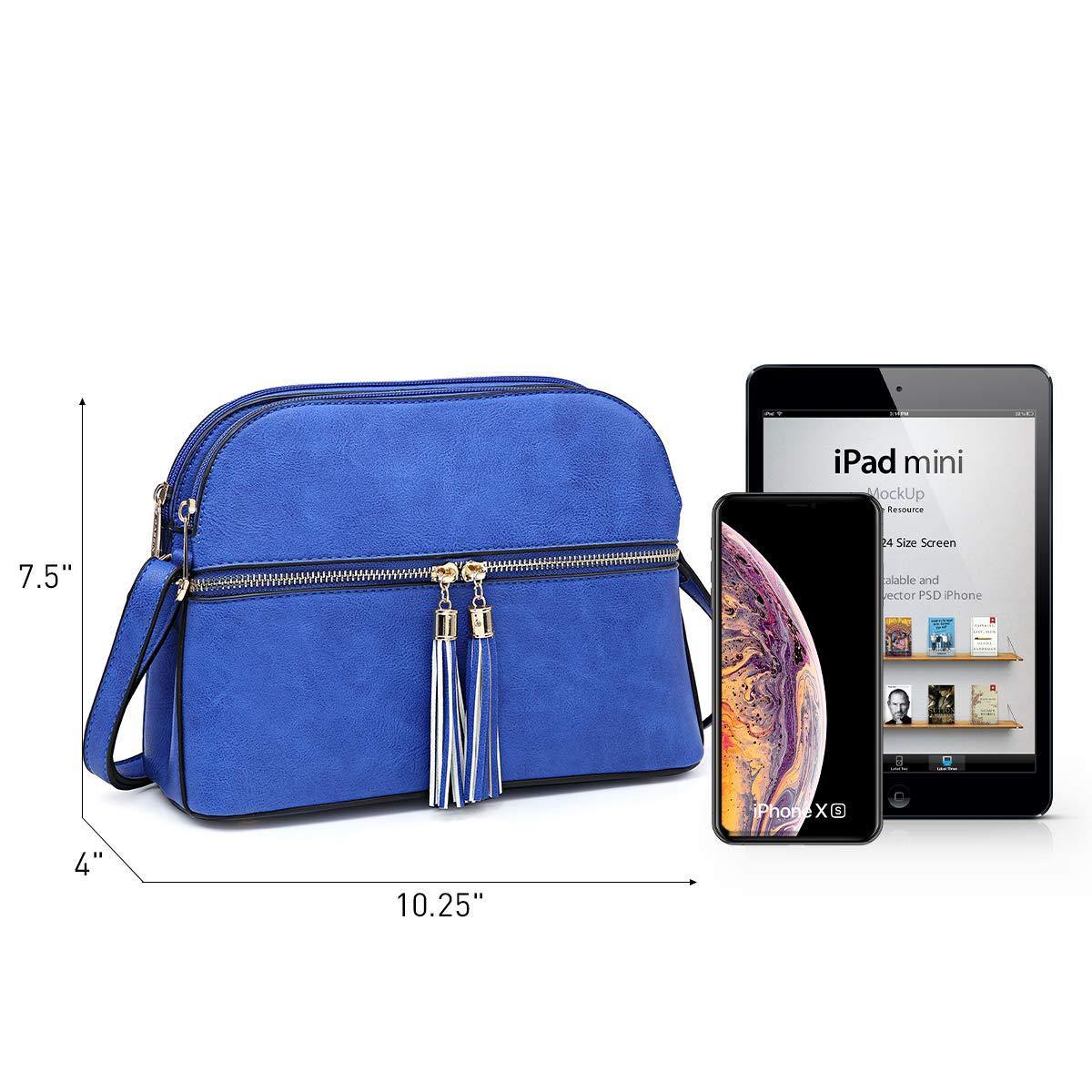 Tassel Front Zipper Crossbody Bag - Dasein Bags