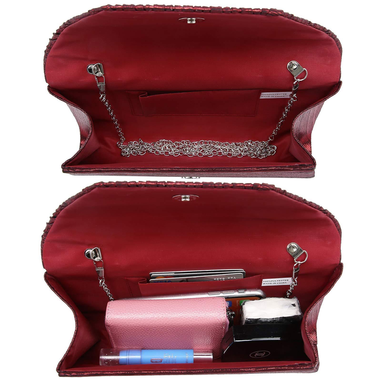 Women Glitter Rhinestone Wedding Evening Purse Envelope Clutch Dasein - Dasein Bags