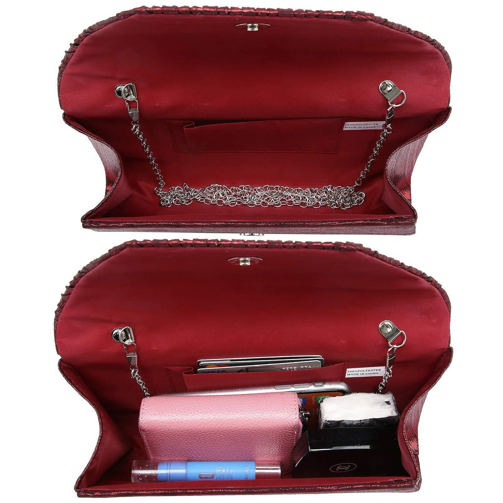 Women Glitter Rhinestone Wedding Evening Purse Envelope Clutch Dasein - Dasein Bags
