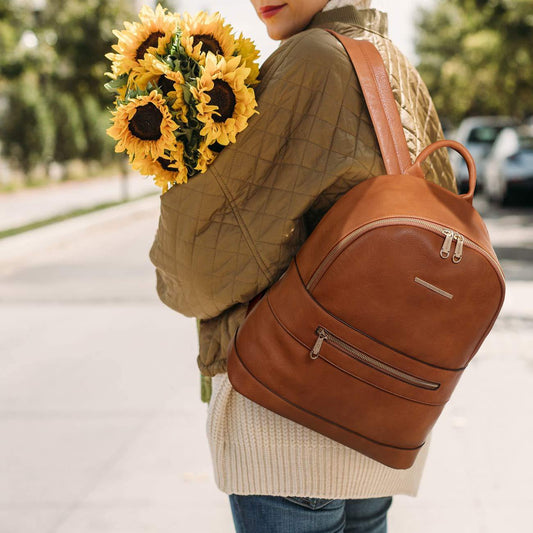 Fashion Casual Women Backpack with Matching Wristlet 2Pcs Set l Dasein - Dasein Bags