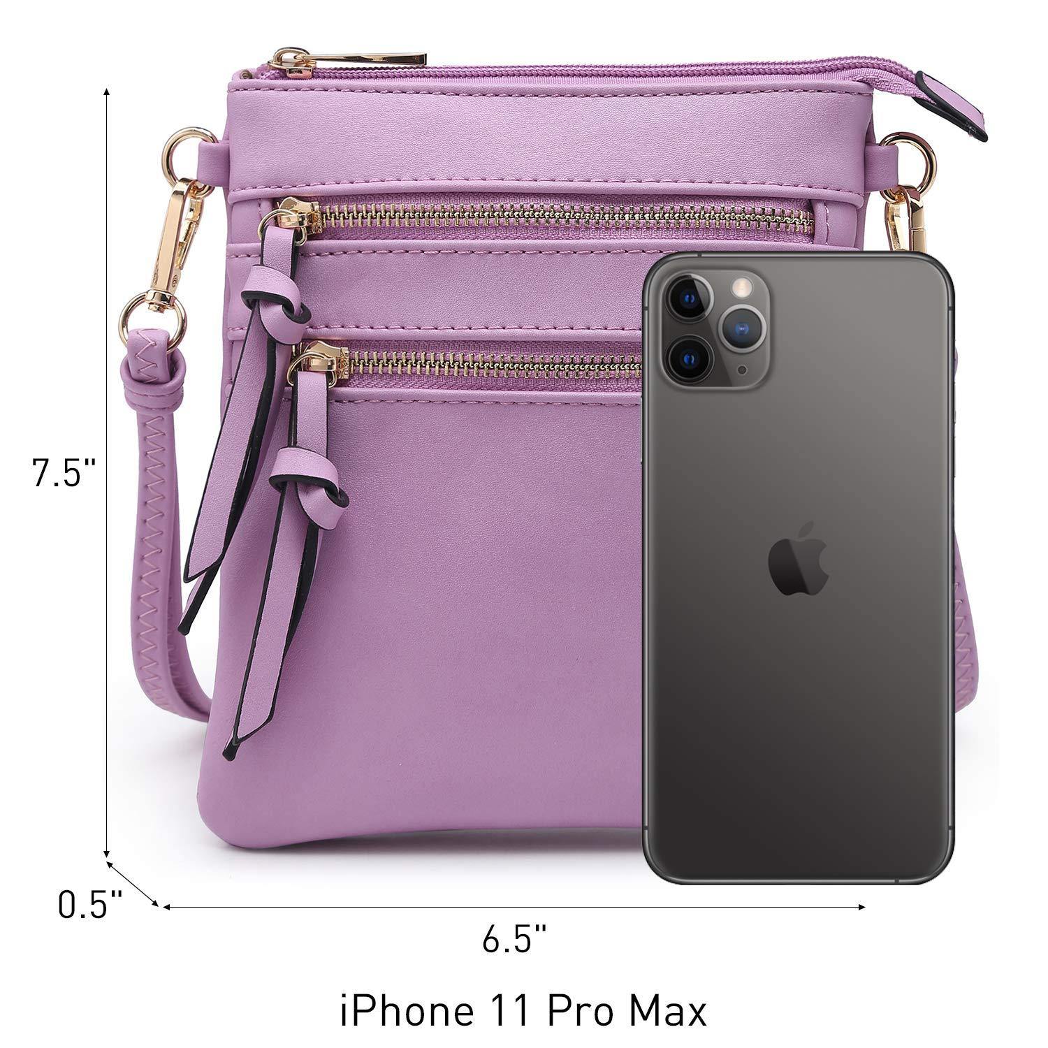 Lightweight Functional Multi Pocket Vegan Leather Shoulder Crossbody Bag l Dasein - Dasein Bags