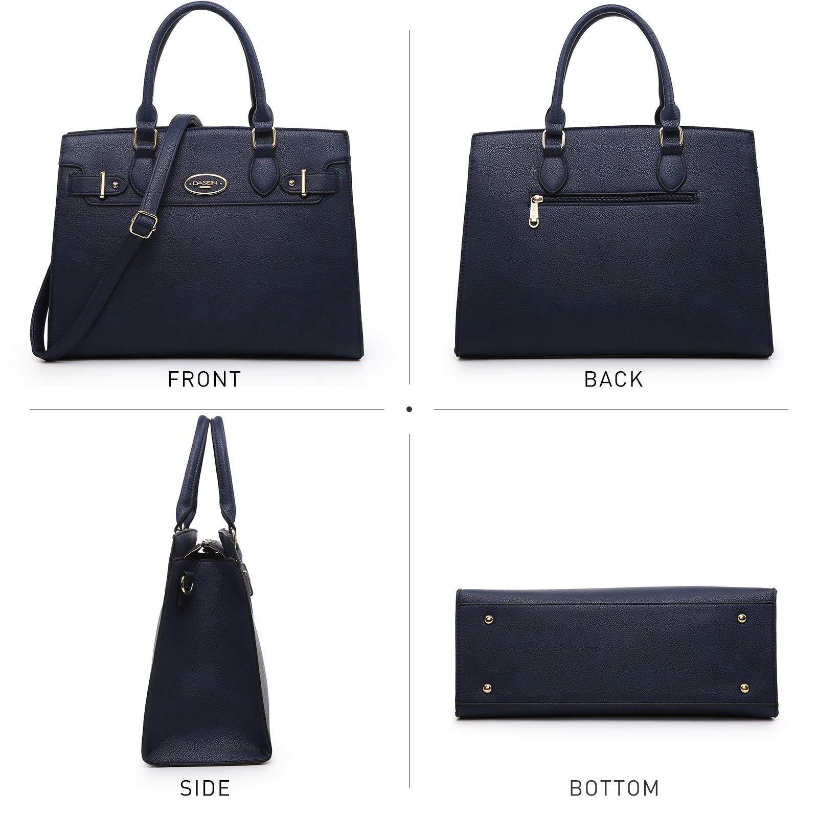 Ladies Shoulder Bag Top Handle Satchel Tote Work Bag with Matching Clutch l Dasein - Dasein Bags