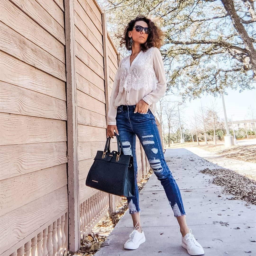 Women Flap-over Belt Top Handle Tote Satchel Purse Work Bag Matching Wristlet bag l Dasein - Dasein Bags