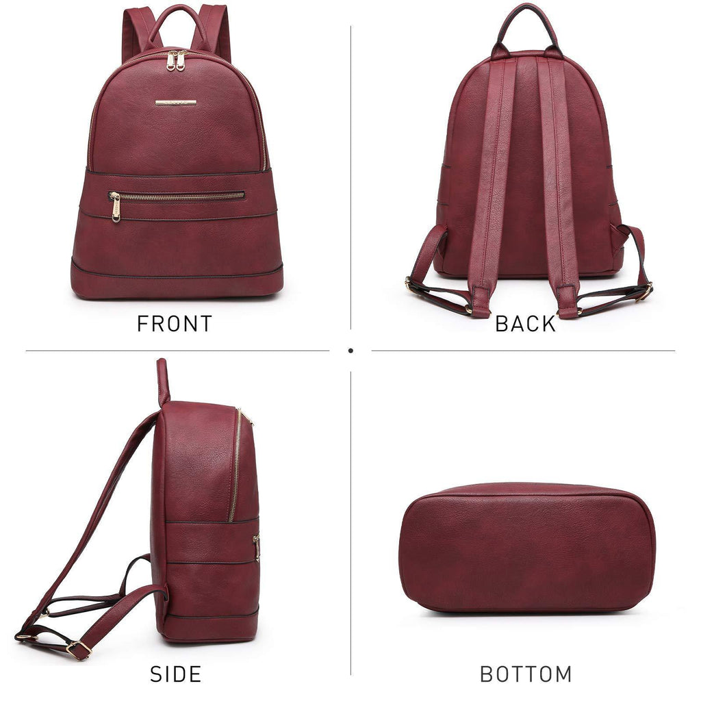 Fashion Casual Women Backpack with Matching Wristlet 2Pcs Set l Dasein - Dasein Bags