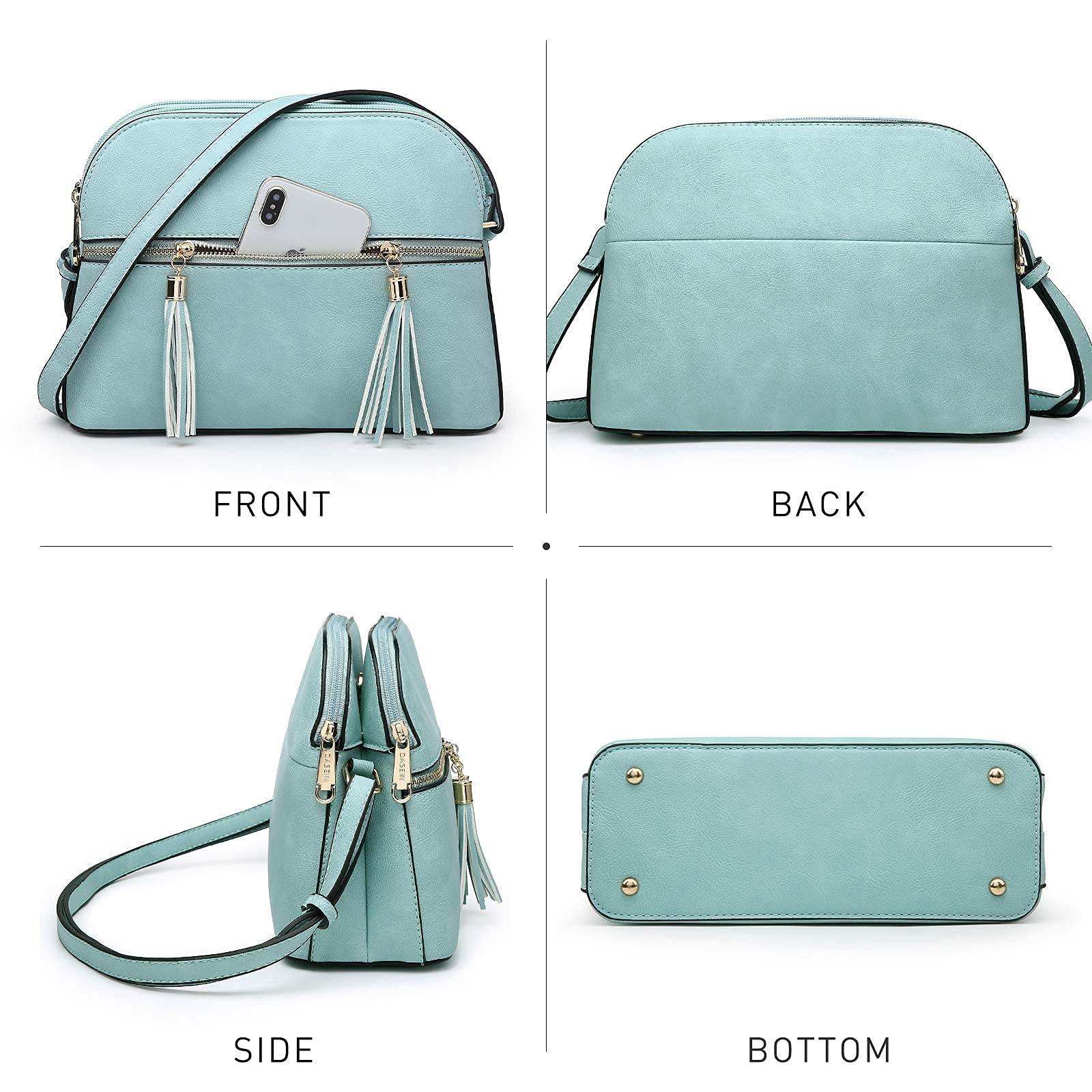 Tassel Front Zipper Crossbody Bag - Dasein Bags