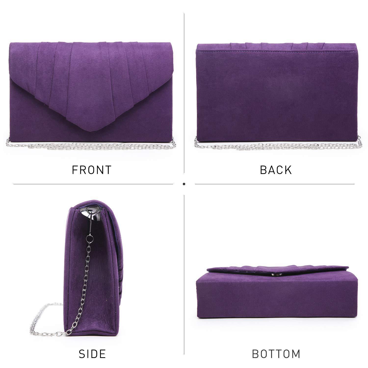 Dasein Women's Evening Bag Pleated Envelope Clutch l Dasein - Dasein Bags