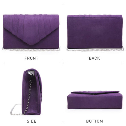 Dasein Women's Evening Bag Pleated Envelope Clutch l Dasein - Dasein Bags