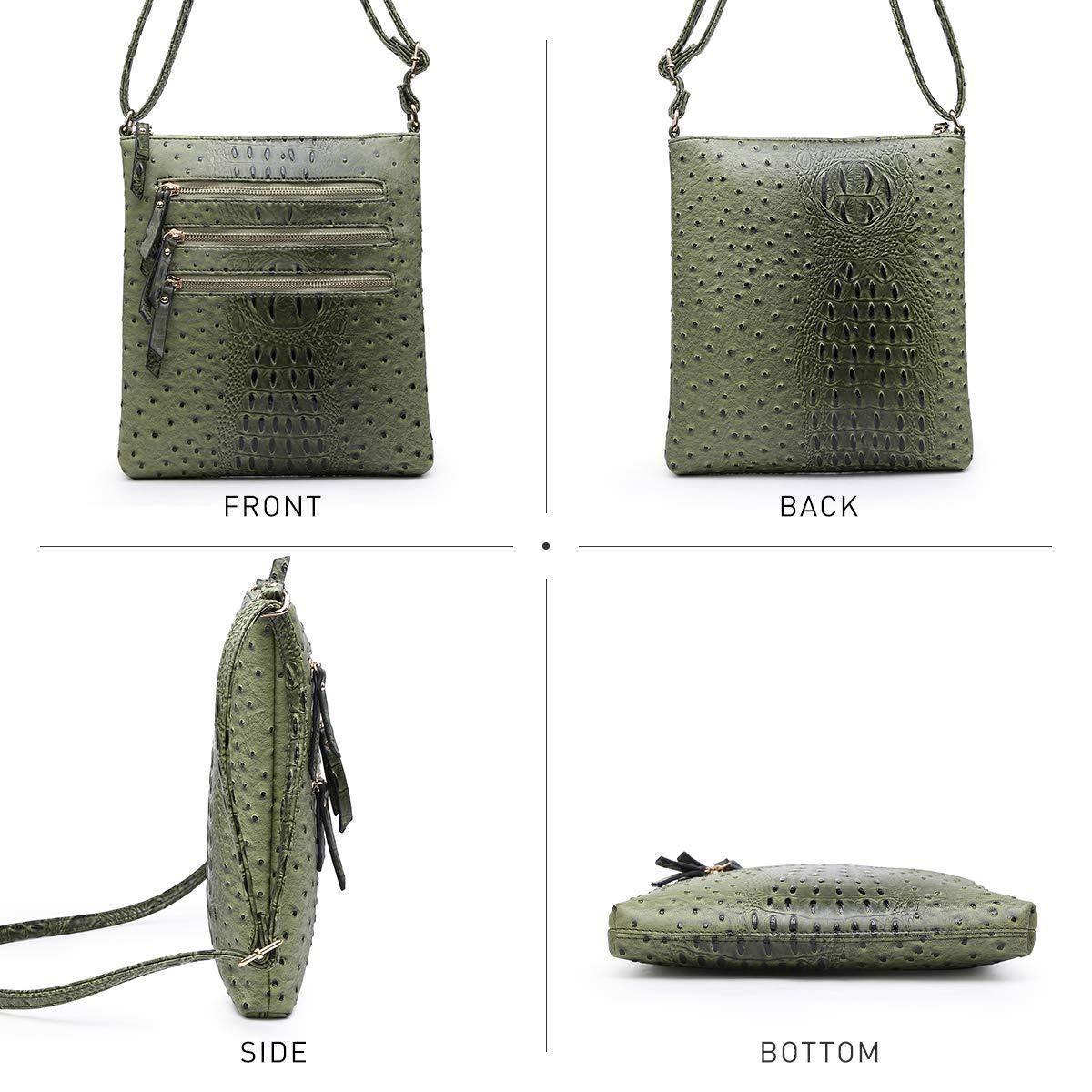 Women Lightweight Functional Multi Pocket Crossbody Bag l Dasein - Dasein Bags