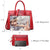 Fashion embossed Shoulder Top Handle Satchel Tote Bag with Matching Clutch l Dasein - Dasein Bags