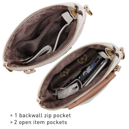 Women PU Leather Lightweight Crossbody Bag with Multi Pockets l Dasein - Dasein Bags