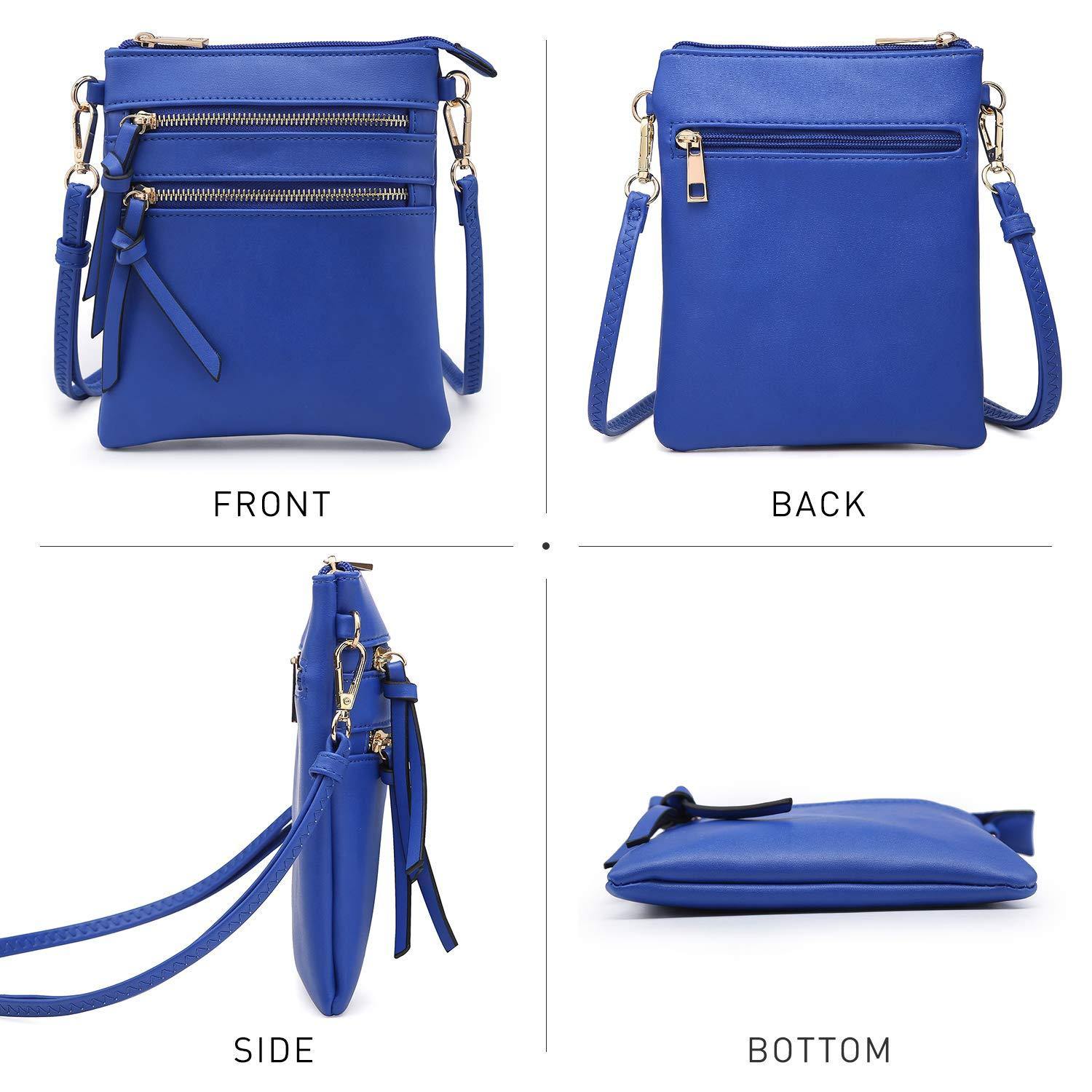 Lightweight Functional Multi Pocket Vegan Leather Shoulder Crossbody Bag l Dasein - Dasein Bags