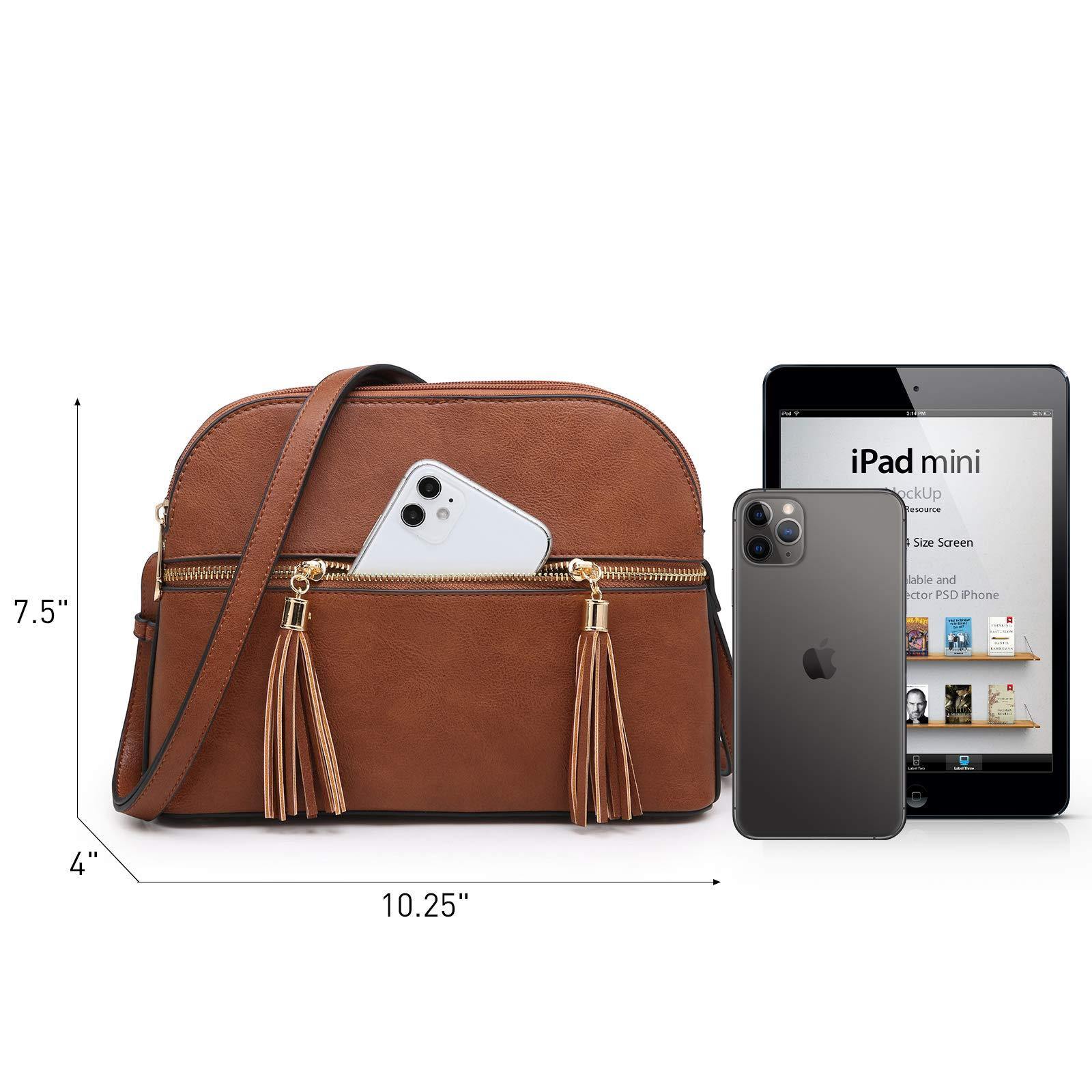 Tassel Front Zipper Crossbody Bag - Dasein Bags