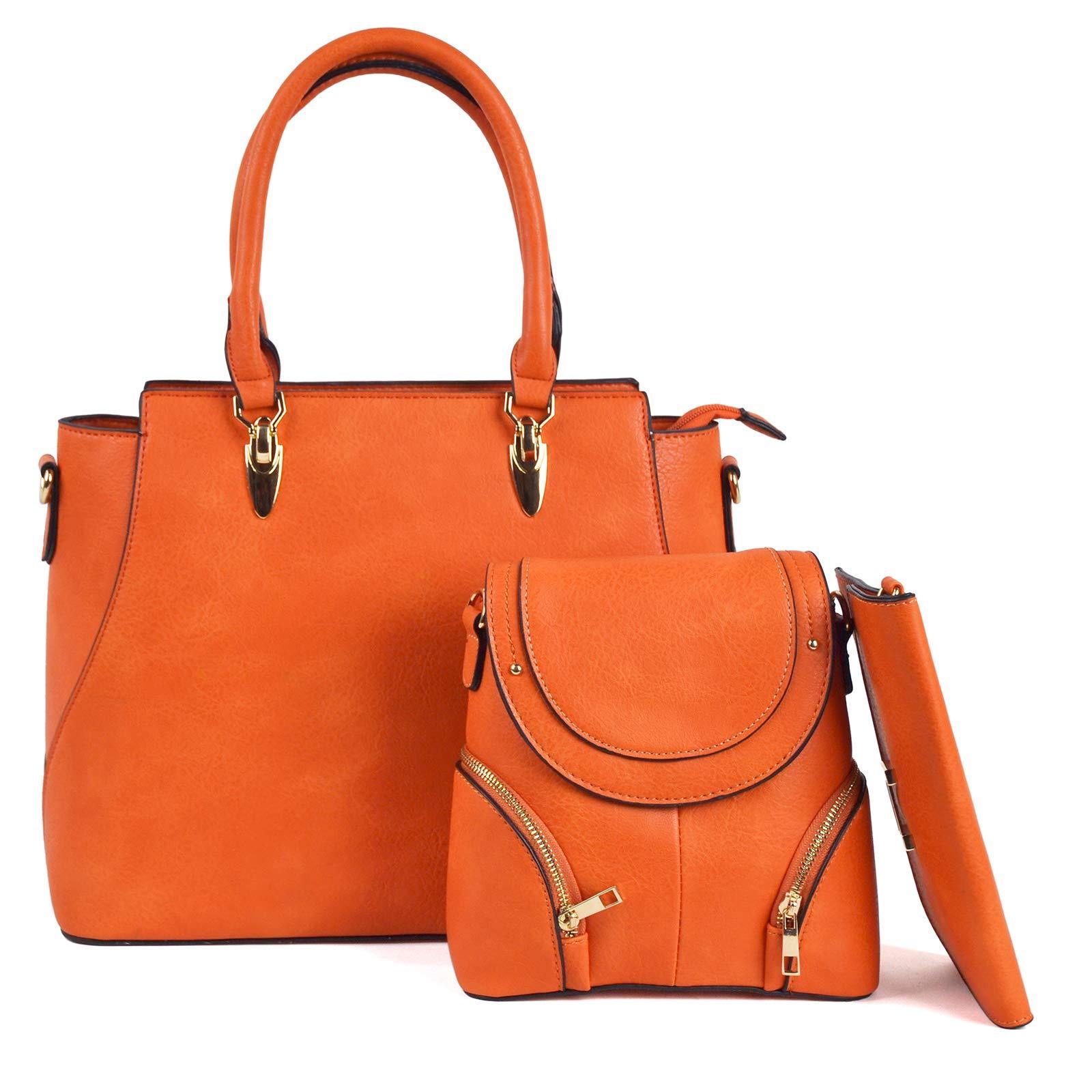 Womens Fashion Handbags Shoulder Bag Top Handle Satchel 3pcs Purse Set - Dasein Bags
