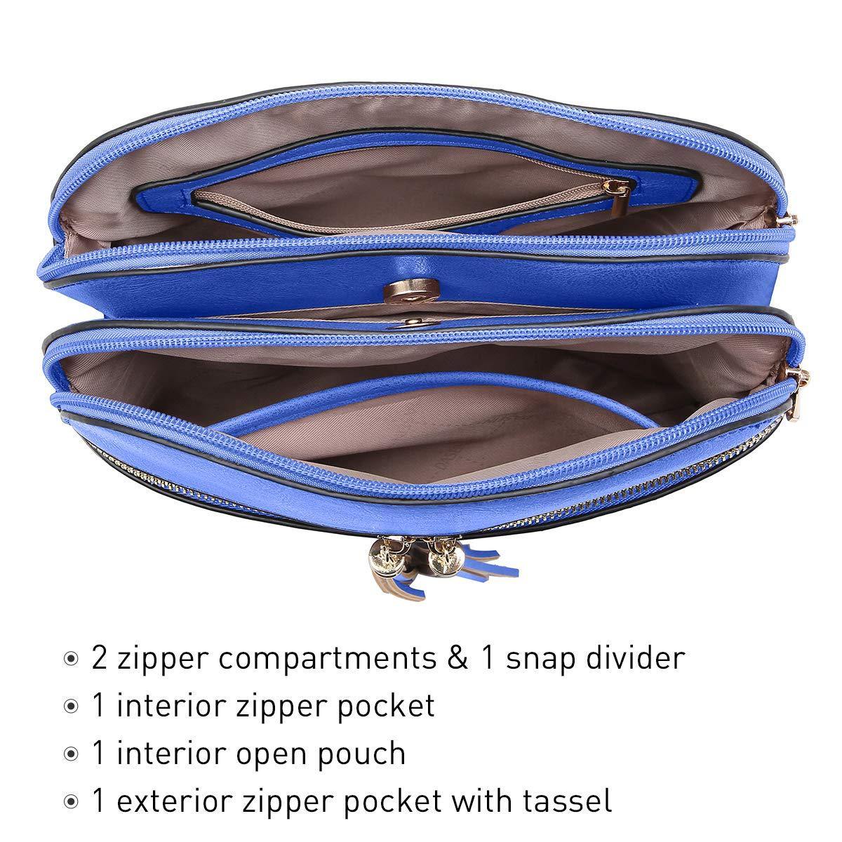 Tassel Front Zipper Crossbody Bag - Dasein Bags