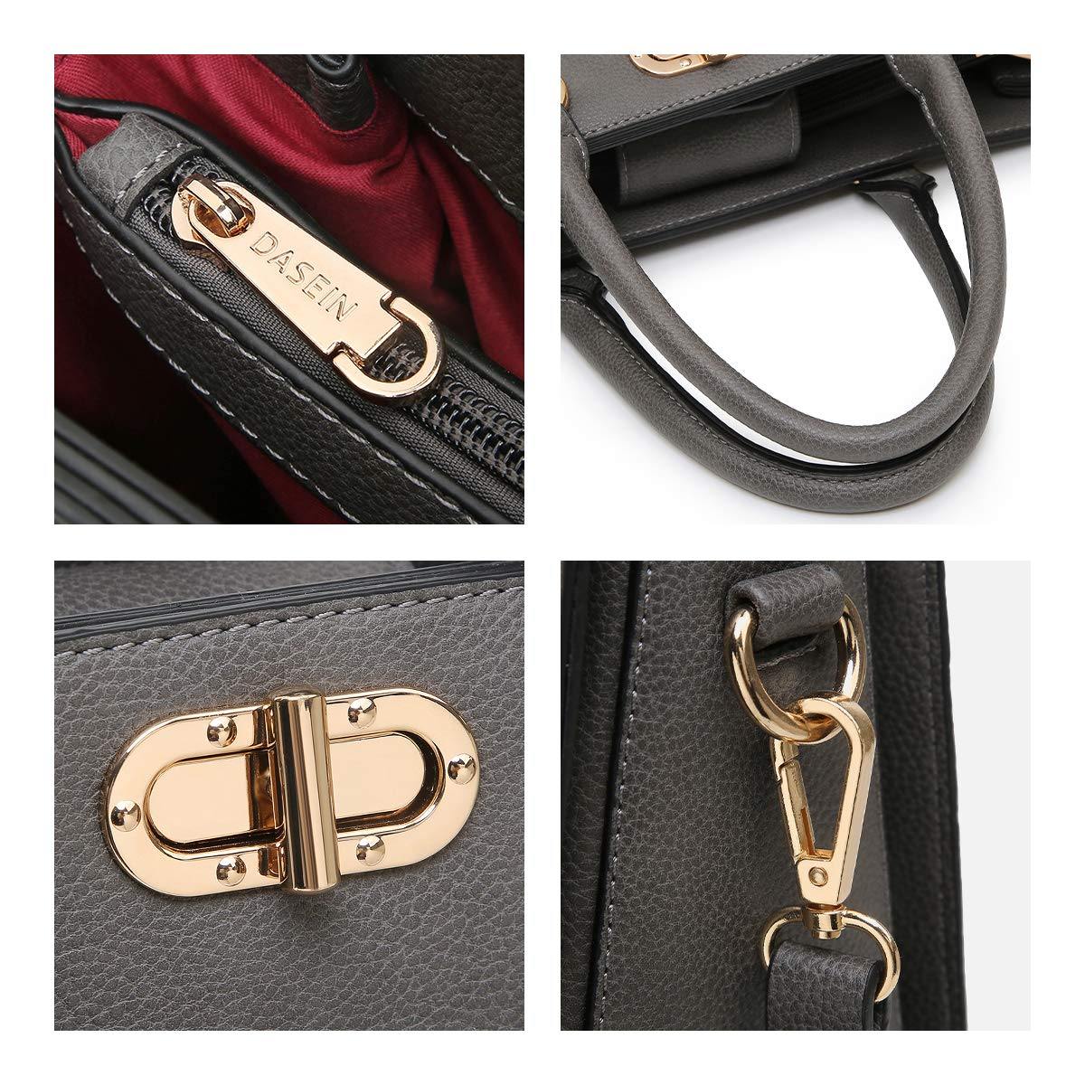 Twist Lock Handbag with Matching Wristlet - Dasein Bags