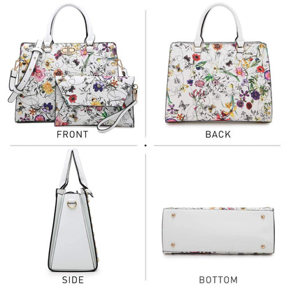 Studded Handbag with Matching Wristlet - Dasein Bags