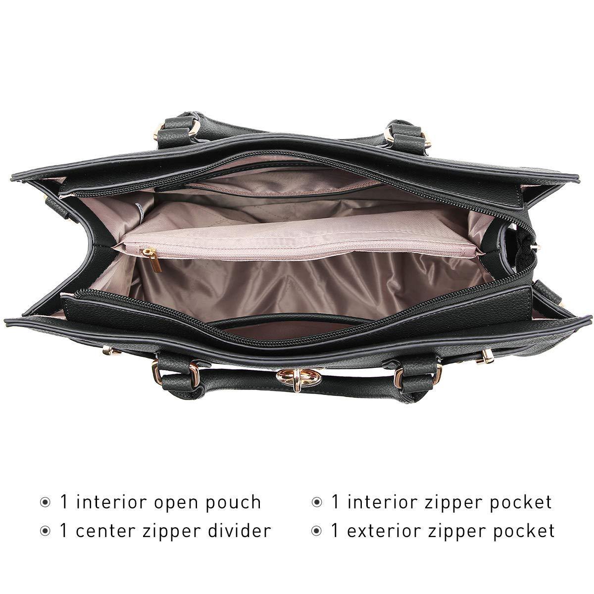 Classic Padlock Handbag with Matching Wallet - Dasein Bags