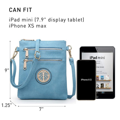 Women PU Leather Lightweight Crossbody Bag with Multi Pockets l Dasein - Dasein Bags