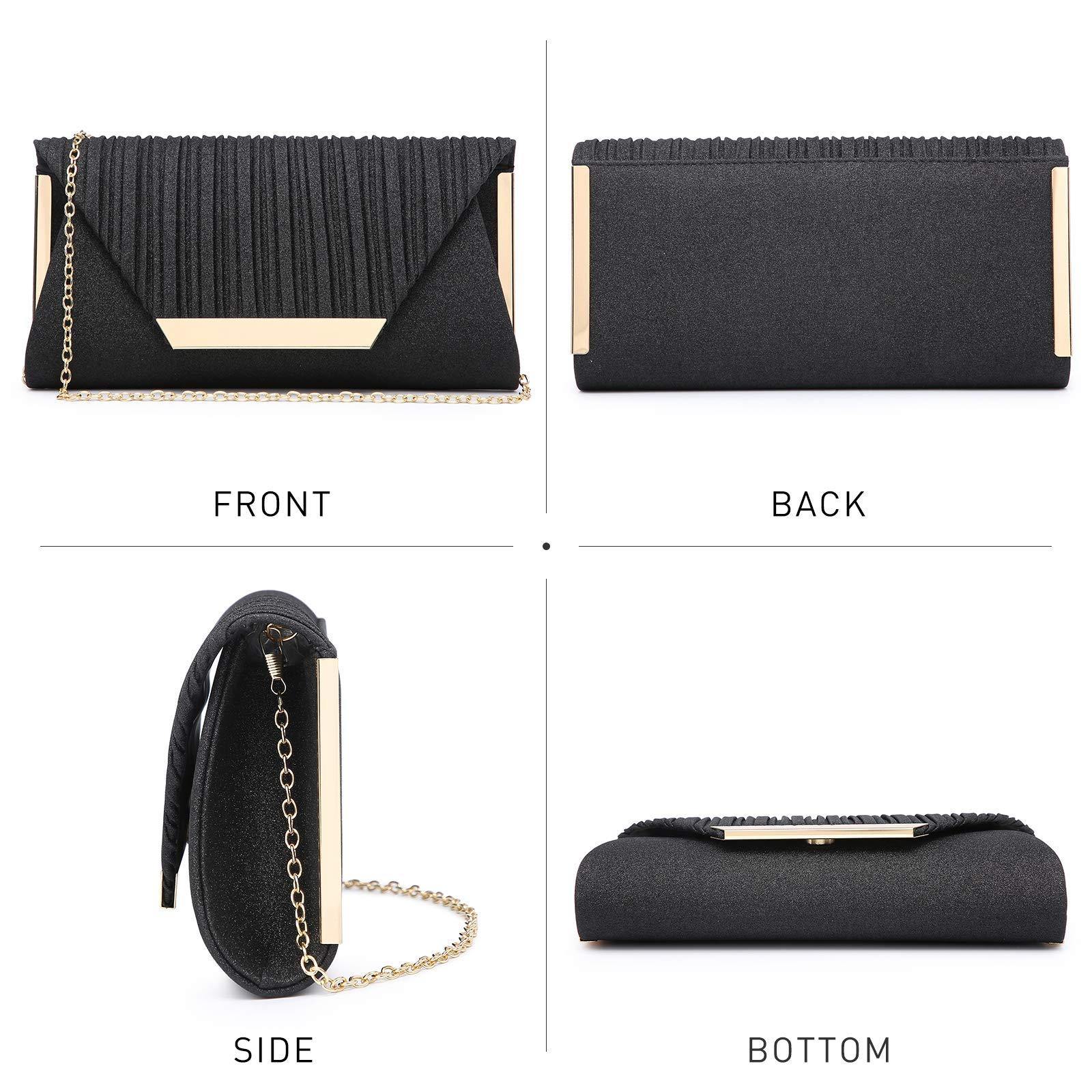 Buy Peora Golden Simple & Stylish Envelope Clutch Handbag for Women online