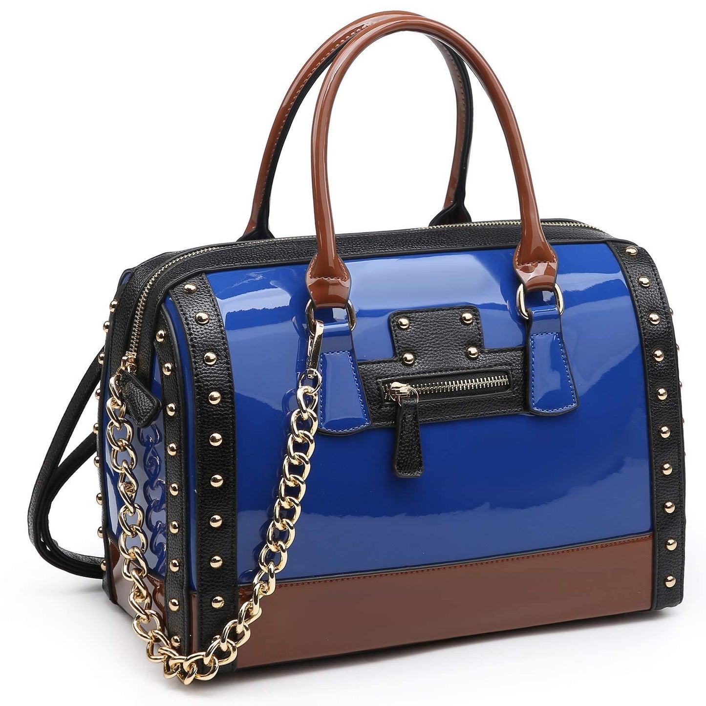 Shiny Patent Handbags Barrel Top Handle Bag for Women l Dasein - Dasein Bags