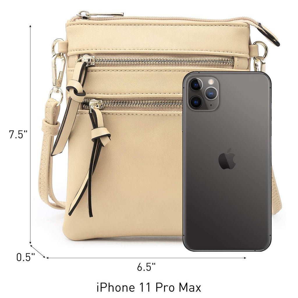 Lightweight Functional Multi Pocket Vegan Leather Shoulder Crossbody Bag l Dasein - Dasein Bags