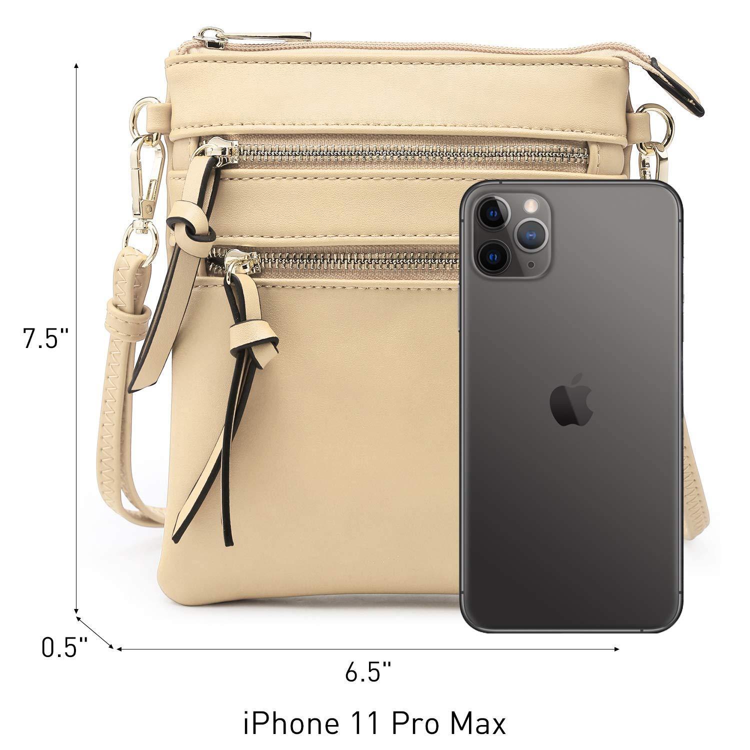 Lightweight Functional Multi Pocket Vegan Leather Shoulder Crossbody Bag l Dasein - Dasein Bags
