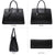 Fashion embossed Shoulder Top Handle Satchel Tote Bag with Matching Clutch l Dasein - Dasein Bags