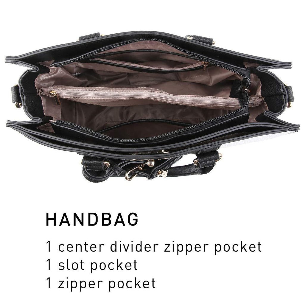 Two-tone 3-in-1 Handbag - Dasein Bags