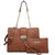 Women Fashion Chain Fashion Belt lock Tote Bags With Matching Clutch Dasein - Dasein Bags