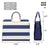 Saffiano Striped Briefcase Handbag - Dasein Bags