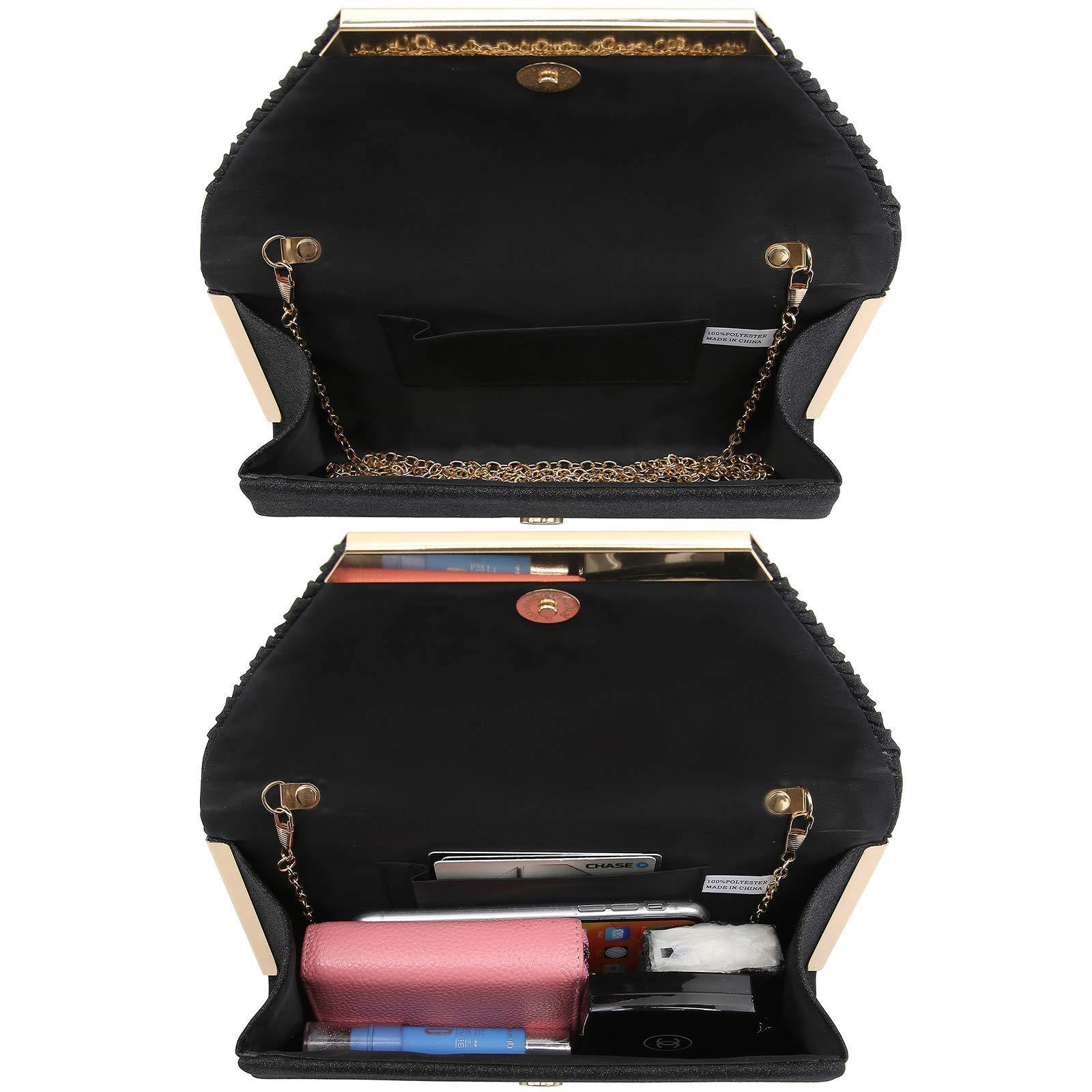 Dasein Glitter Flap Envelope Clutch Purses Evening Bags Wedding Party Prom Purse - Dasein Bags