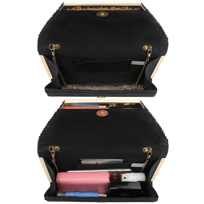 Dasein Glitter Flap Envelope Clutch Purses Evening Bags Wedding Party Prom Purse - Dasein Bags