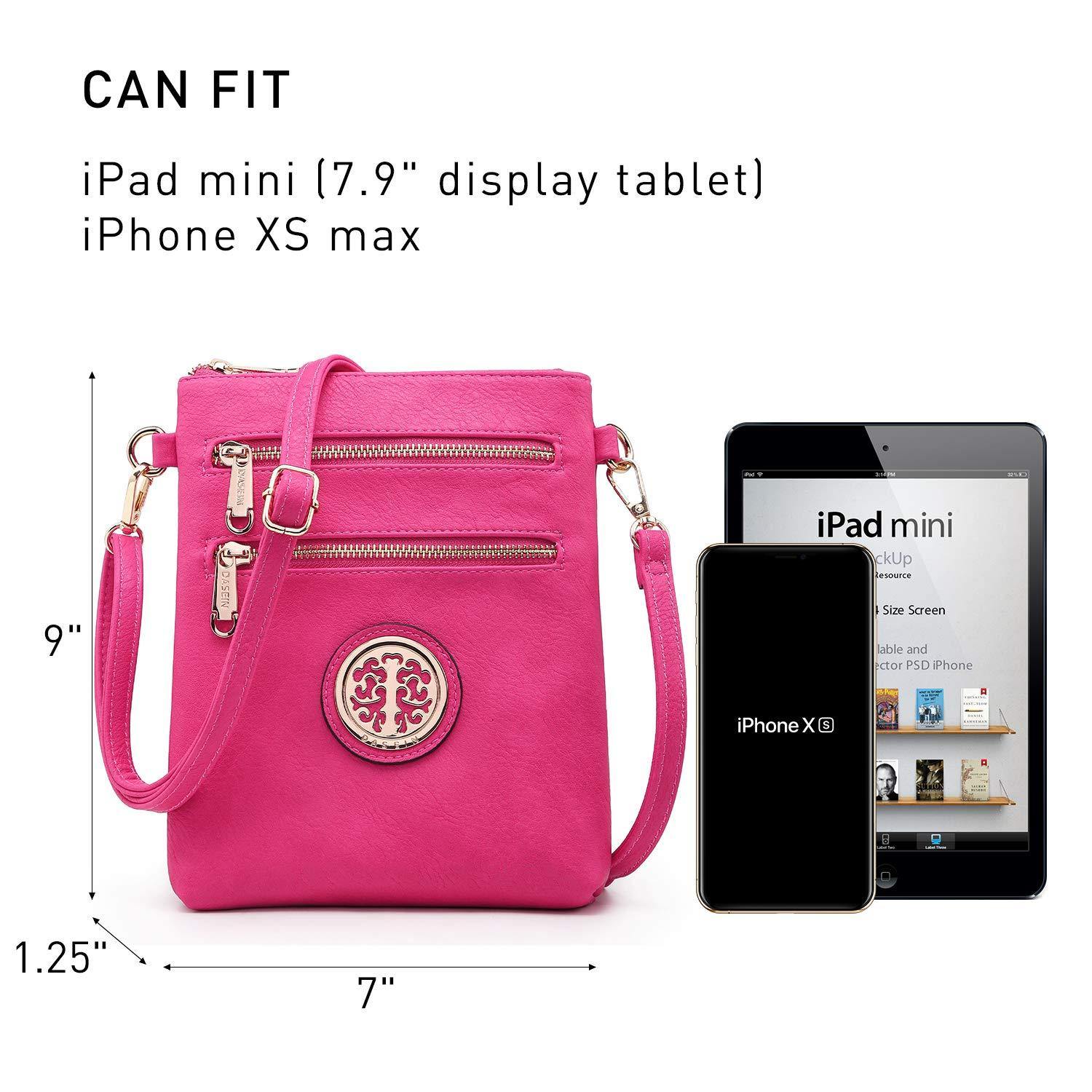 Women PU Leather Lightweight Crossbody Bag with Multi Pockets l Dasein - Dasein Bags