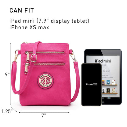 Women PU Leather Lightweight Crossbody Bag with Multi Pockets l Dasein - Dasein Bags