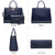 Fashion Pattern Embossed Handbag with Matching Wristlet l Dasein - Dasein Bags