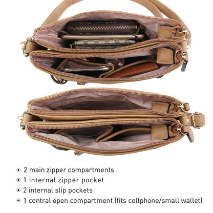 Small Size Emblem Retro Designer Crossbody Messenger Bag l Dasein - Dasein Bags