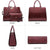 Fashion Pattern Embossed Handbag with Matching Wristlet l Dasein - Dasein Bags